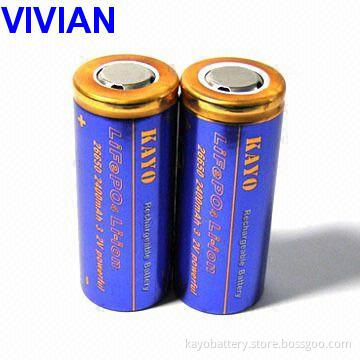 26650 rechargeable LiFePO4 battery cell 3.2v 2900mah